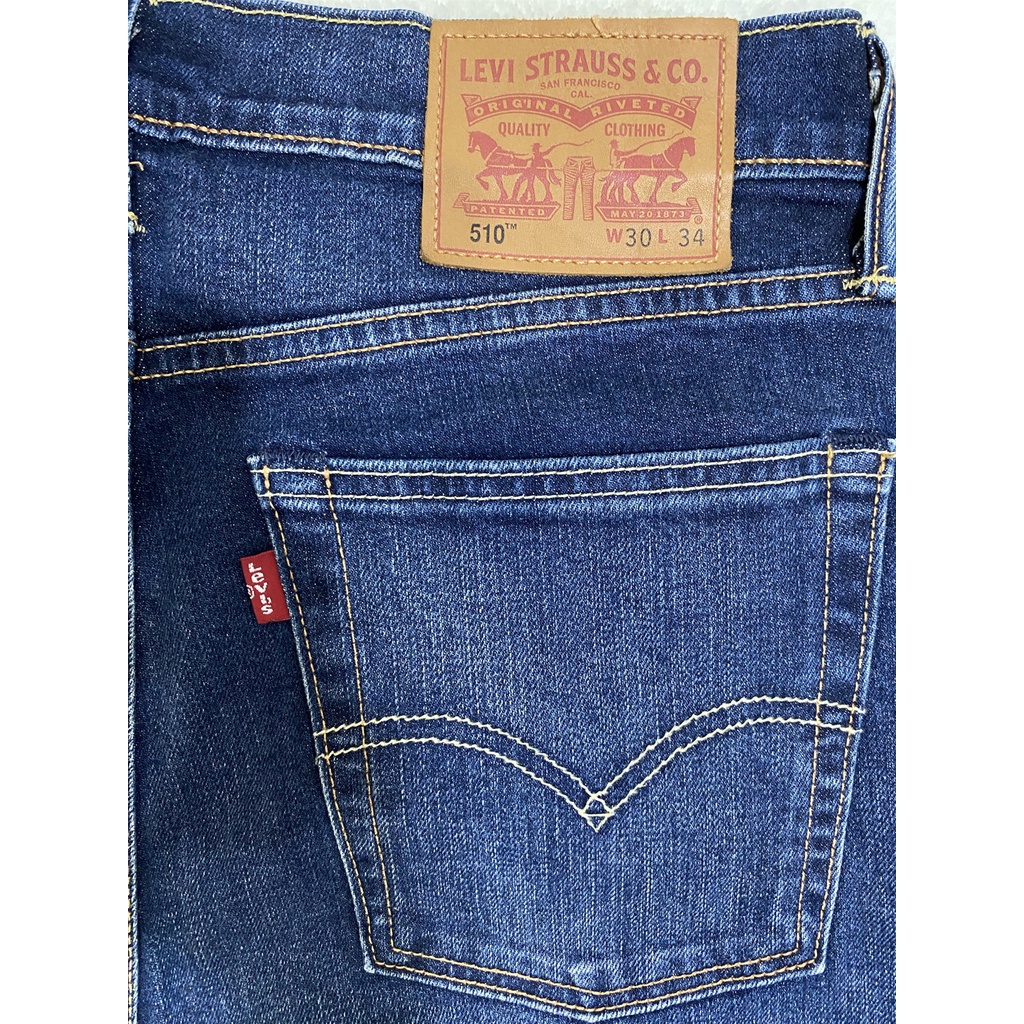 近全新正品Levis 510(W30)藍色刷紋彈性牛仔褲