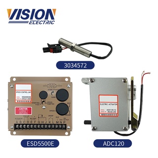 1 套執行器 ADC120 12V 24V 帶調速器 ESD5500E 速度控制器皮卡傳感器 3034572/msp67