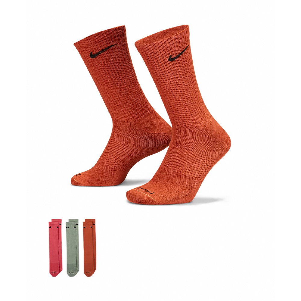 Nike Everyday Plus 紅綠橘 三雙入 中筒 長襪 SX6891-923