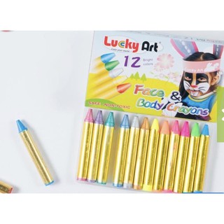 （台灣製造）小朋友專用人體彩繪筆可水洗萬聖節12色彩繪筆