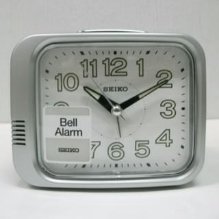 [裕明鐘錶] 日本精工 SEIKO 超大鈴聲靜音鬧鐘(銀色)-QHK028S