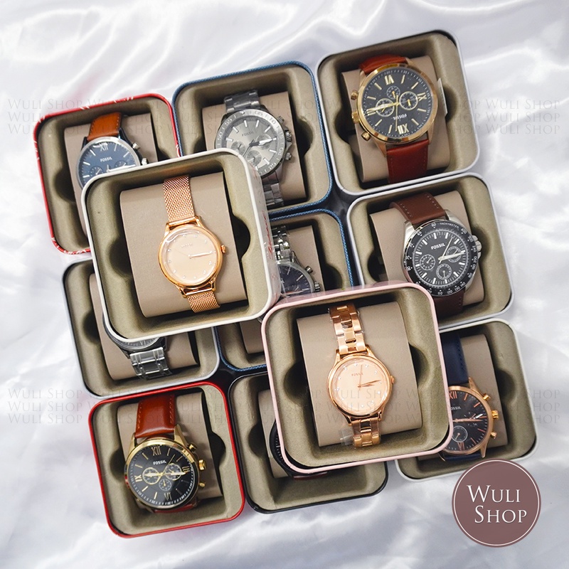 Fossil 男錶 女錶 手錶禮盒 對錶 情侶錶 大鏡面 手錶 防水三眼 三眼計時 皮革錶帶 經典款手錶 美國代購