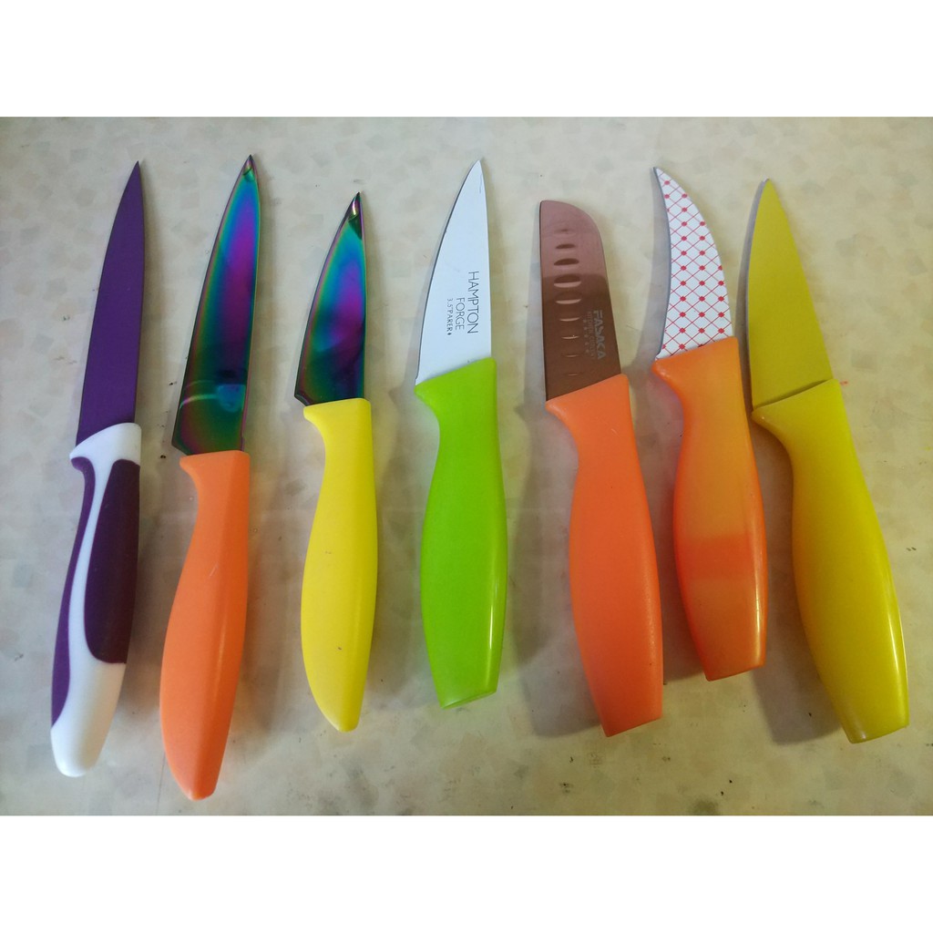 【SPTOOL】特價處理 外銷 水果刀 小刀 廚房刀 雕刻刀 陶瓷刀 彩色舒適手柄