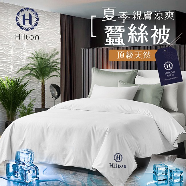 【Hilton 希爾頓】頂級手工拉絲親膚涼爽天然蠶絲被/6*7呎