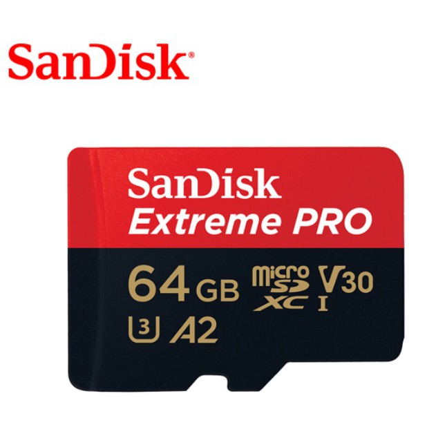 SanDisk ExtremePRO microSDXC UHS-I(V30)(A2) 64GB 記憶卡(公司貨)