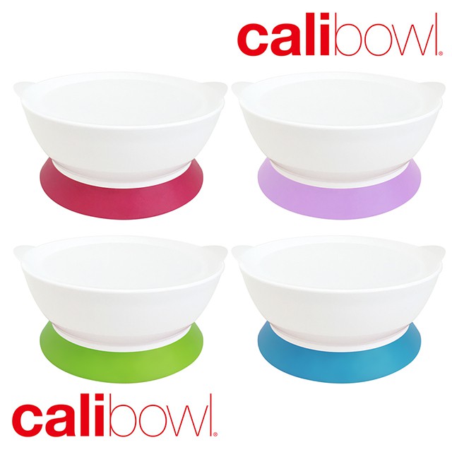 【Calibowl】專利防漏防滑幼兒吸盤碗(12oz-單入附蓋)學習餐具