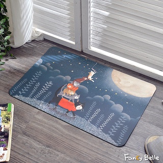 Fancy Belle 軟式珪藻土 吸水 抗菌 地墊 60x39cm 抓月亮 可水洗 格蕾寢飾