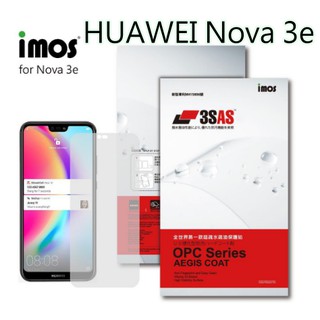 免運 IMOS 雷射切割 完美開孔 3SAS 華為 HUAWEI Nova 3e P20 LITE 螢幕保護貼 塑膠製品
