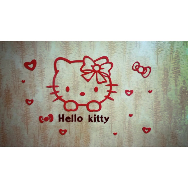 DIY  Hello kitty 壁貼