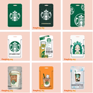 STARBUCKS 星巴克掛繩卡夾學生卡名片夾公交卡套時尚 ins 硬殼保護 ID 卡套