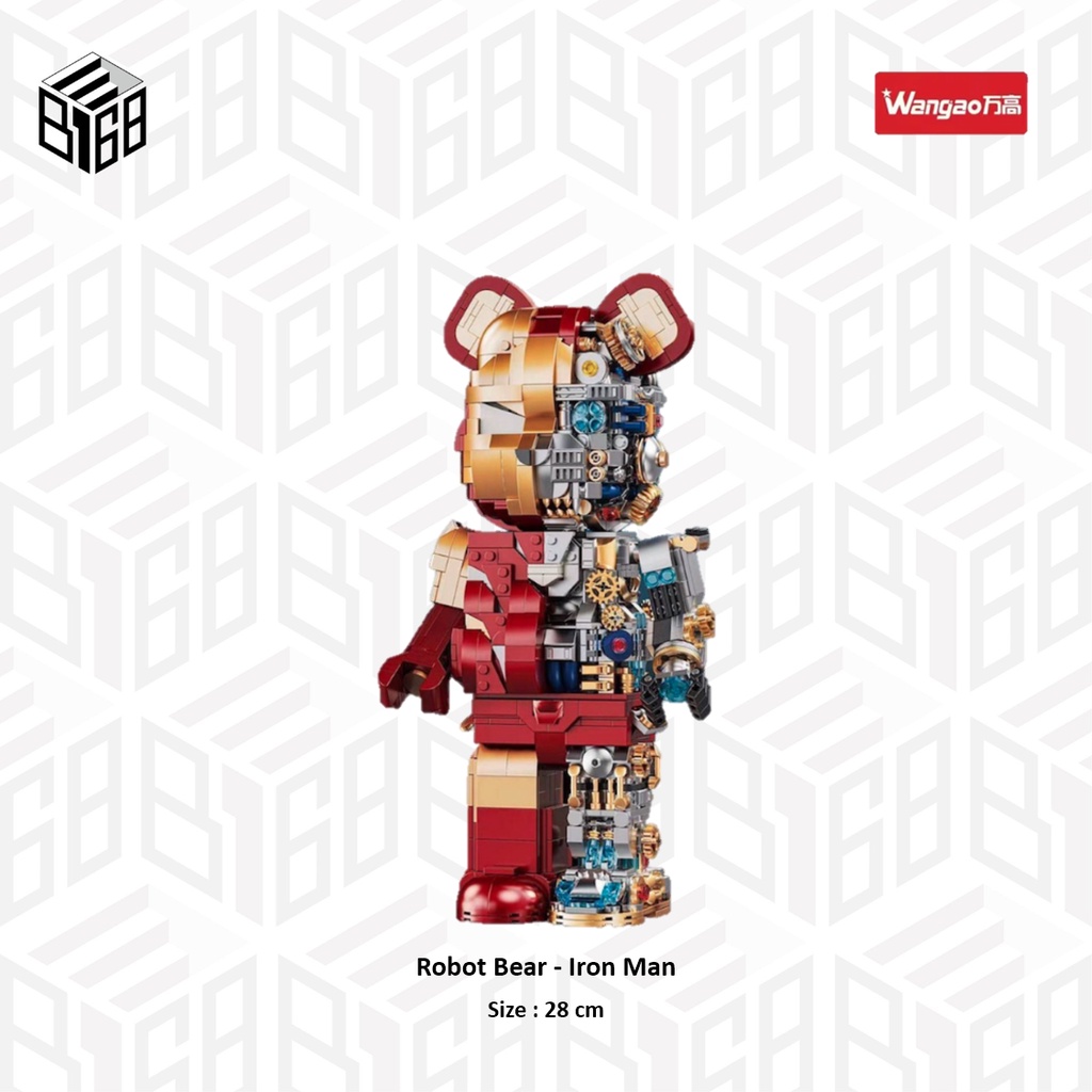 [B168預購] Wangao x Bear Robot x B@ERBRICK 積木 鋼鐵人機械熊 400%