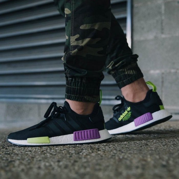 Adidas NMD_R1 BOOST 愛迪達三葉草D96627 黑紫綠色七龍珠配色福音戰士| 蝦皮購物