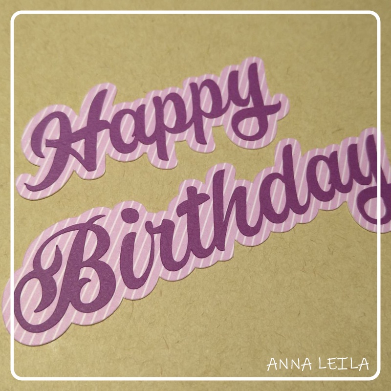 A L Happybirthday 生日快樂 客製英文 紙雕 卡片素材 Diy素材 裝飾素材 手工卡片 卡片裝飾 蝦皮購物