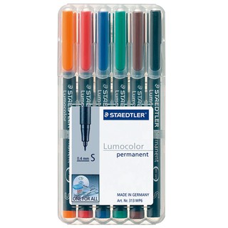 +富福裡+德國 施德樓 STAEDTLER 0.4mm 油性萬用投影筆-S 6色組 MS313WP6