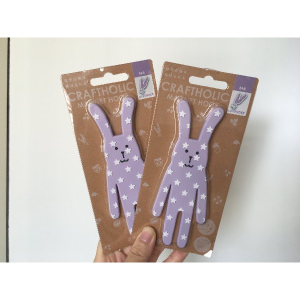 紫色 星星兔 現貨 🔥 日本代購 日本 宇宙人 磁鐵 掛勾 手機架 電話架 Craftholic 星星 雲朵 兔 1