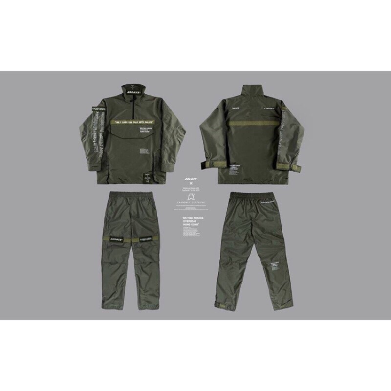 【PAGANS STORE】優惠 Cashonly x Salute 聯名 衝鋒衣 長褲 套裝