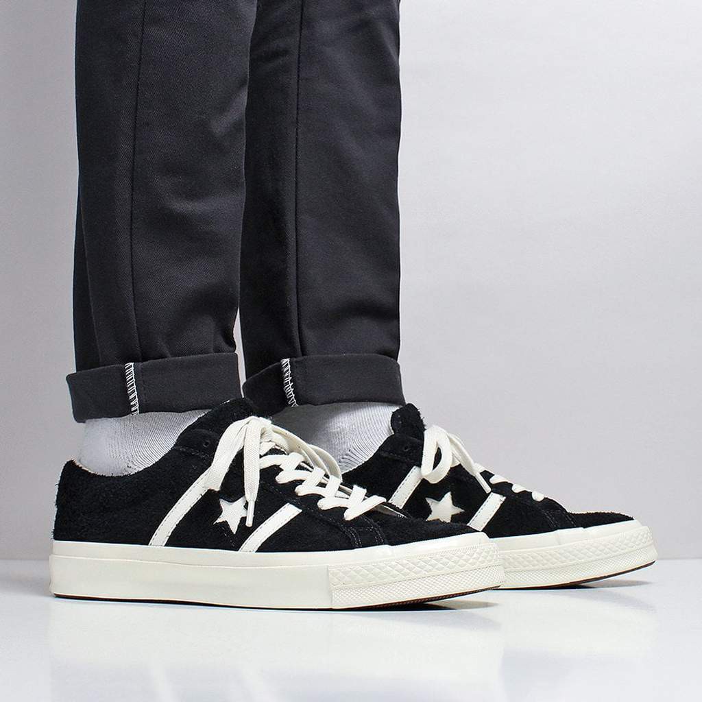 CONVERSE ONE STAR Academy 黑米色芥黃黃 