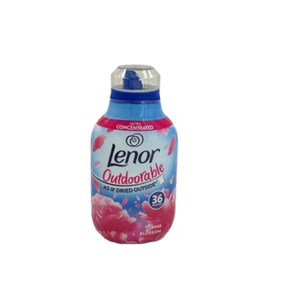 英國 Lenor 衣服柔軟精 精緻濃縮版 504 ml 可洗36次 (粉紅花香款: 專為室內或陽臺曬衣而設計)