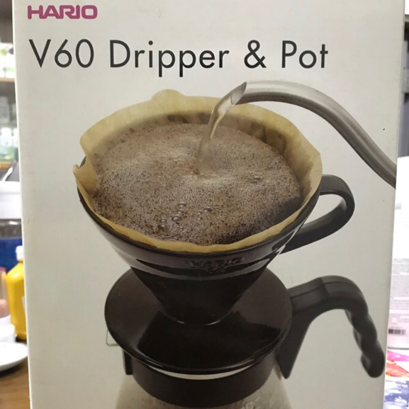 HARIO 手沖咖啡套組 V60 Dripper &amp; Pot 1-4人份 Costco 好市多 黑色