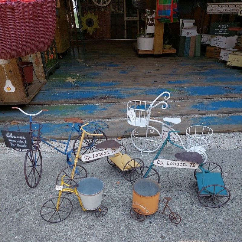 🔥現貨🔥   日雜 - 腳踏車造型 仿舊手工鐵擺飾 / 花架 / 花器  🚲（輪子為固定式）