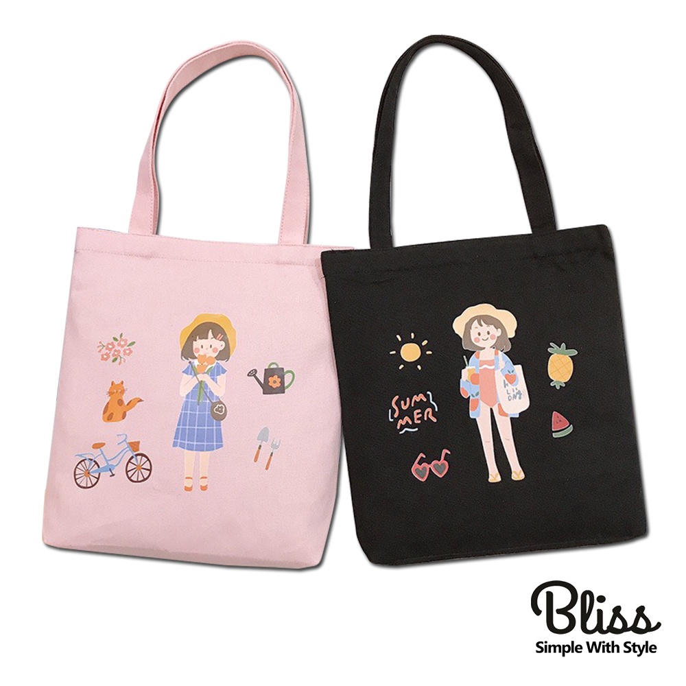 Bliss BKK 童趣插畫風帆布包 隨心時尚可愛 多款可選