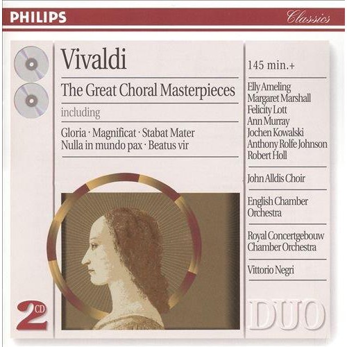 *PHILIPS 古典音樂韋瓦第 偉大的合唱名曲選 奈格瑞 2CD 4621702E24