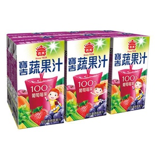 M-義美寶吉蔬果汁葡萄莓果125ml*6【愛買】