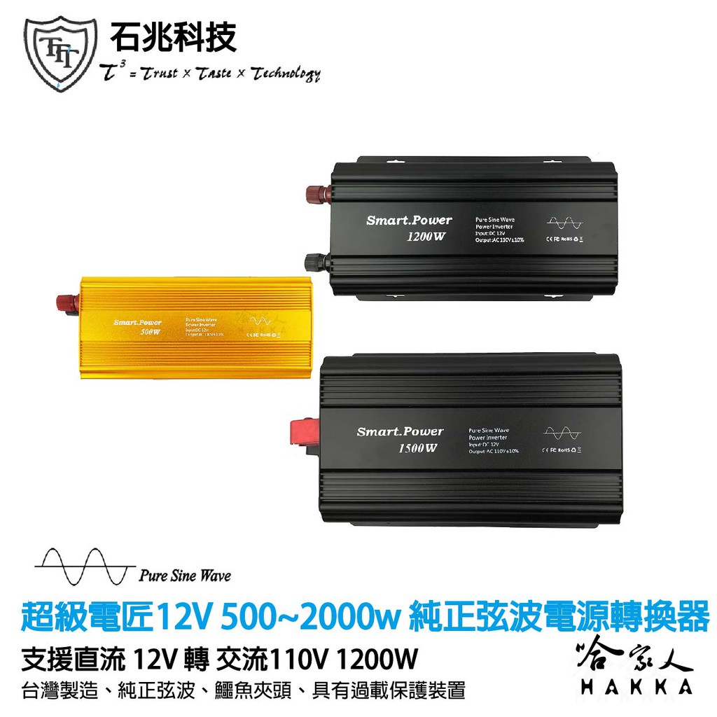 超級電匠 純正弦波電源轉換器 家用電插頭 2000W 1500W 500w 1200w 台灣製造 12V轉110V 停電