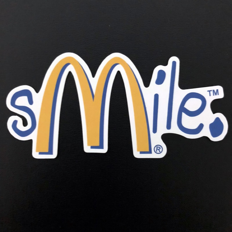 Pvc 防水貼紙smile 文字貼紙行李箱貼紙安全帽筆電滑板吉他機車惡搞潮流個性美式貼紙 蝦皮購物