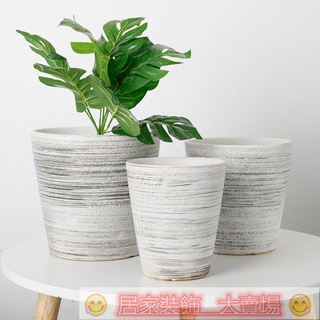 新品免運 陶瓷花盆 花器 種植盆 綠植花盆 歐式簡約花盆陶瓷特大號落地陽臺客廳桌面綠蘿虎皮蘭花盆