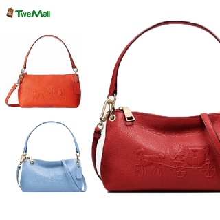 COACH 手提/肩背包 兩用包 皮革 馬車LOGO 紫 100%正品 全新 twemall