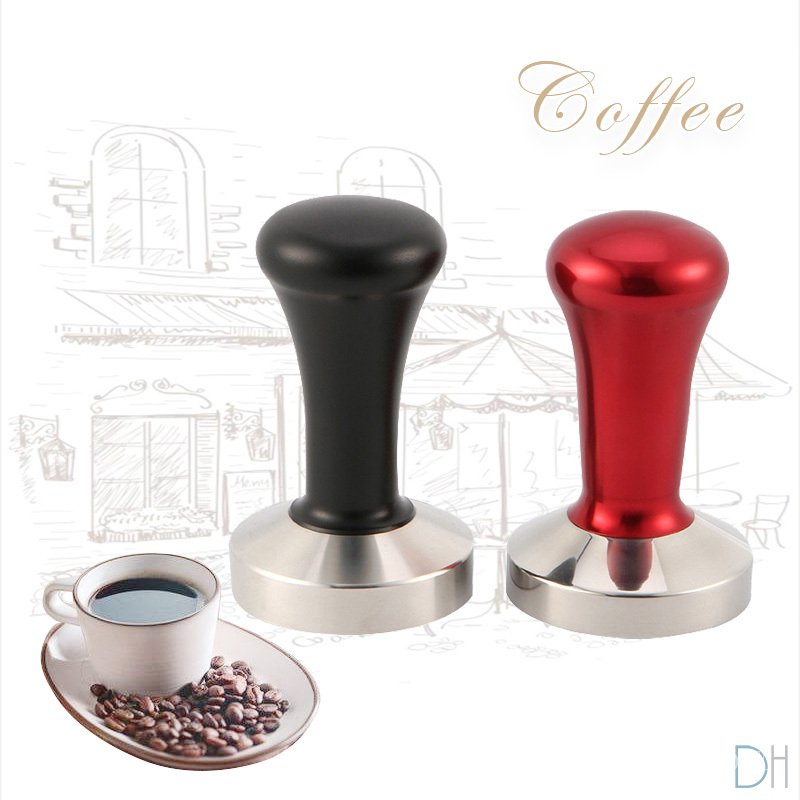 🎊奇思妙想🎊585351 黑色不銹鋼咖啡壓粉器 壓粉錘 填壓器 實心彩色一體 咖啡器具 咖啡工具