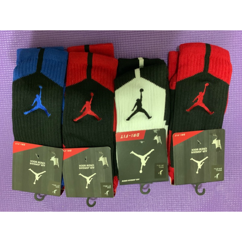 Jordan 籃球襪 長襪 黑紅 黑藍 黑白 elite