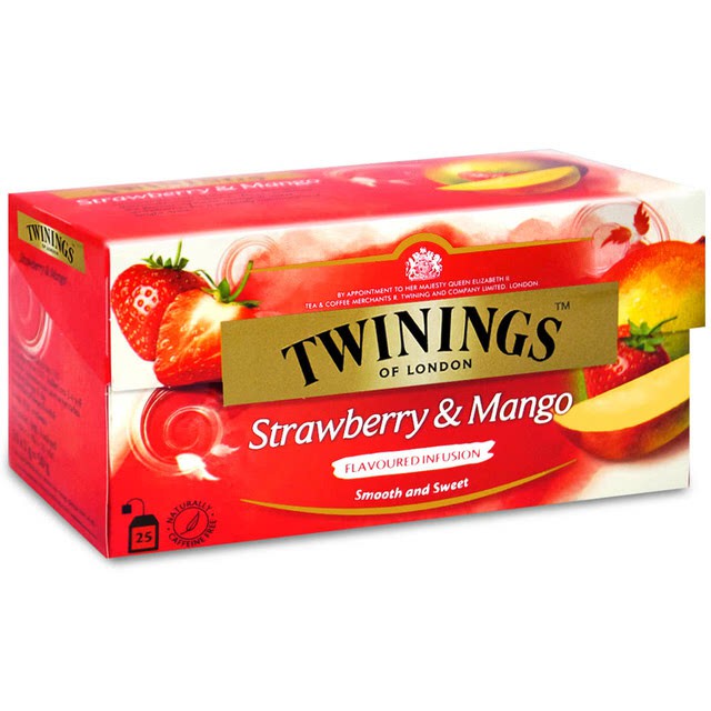 Twinings唐寧茶 唐寧茶無咖啡因系列 25入/盒 香草菊蜜/菊香薄荷/草莓芒果/熱帶風情  現貨