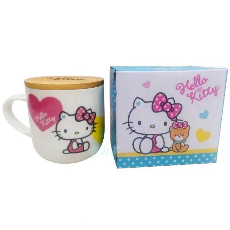 🎡夢飾界🎡 Hello kitty KITTY QQ馬克杯 附木蓋＆湯匙 KT馬克杯 水杯 馬克杯 杯子 聖誕禮物 禮物