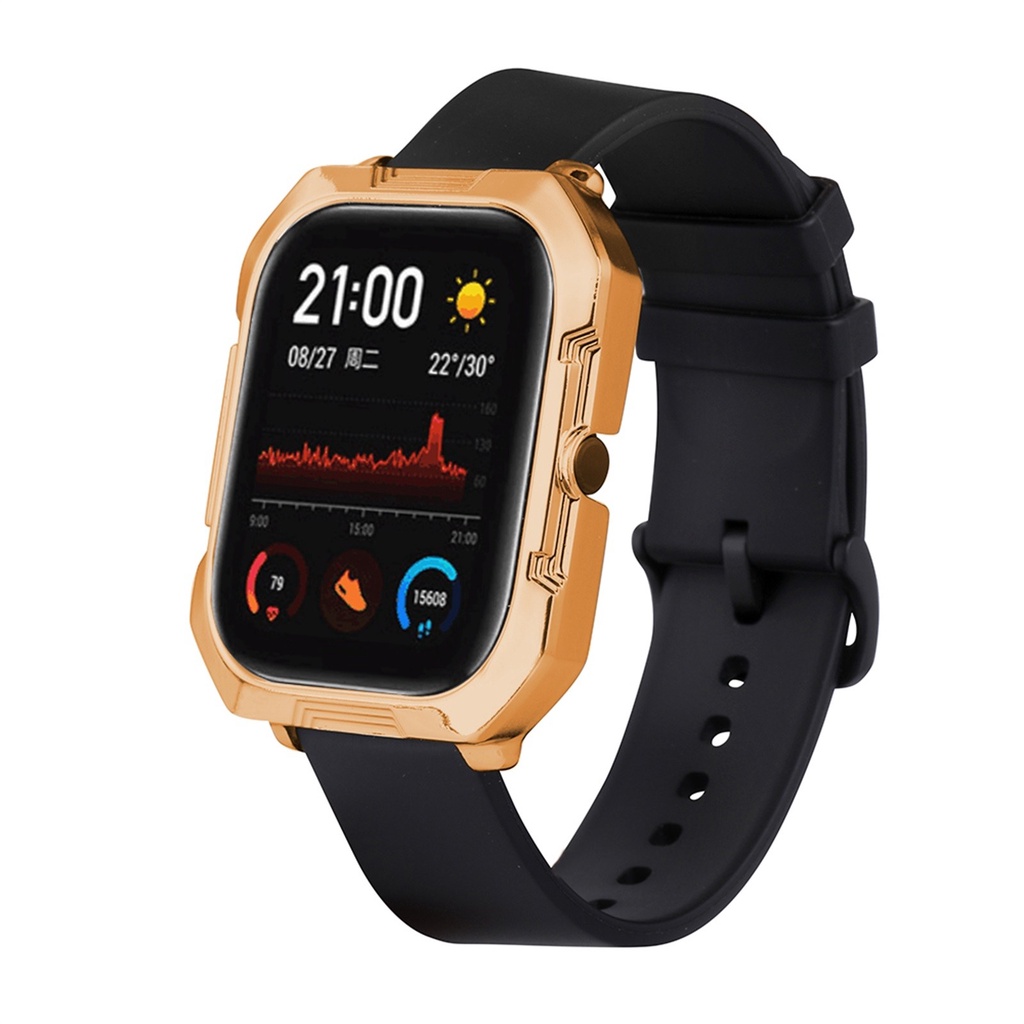 新品 適用於 華米AMAZFIT GTS真空電鍍PC保護殼 探索版 手錶殼 華米 Amazfit GTS鎧甲防摔半包保護