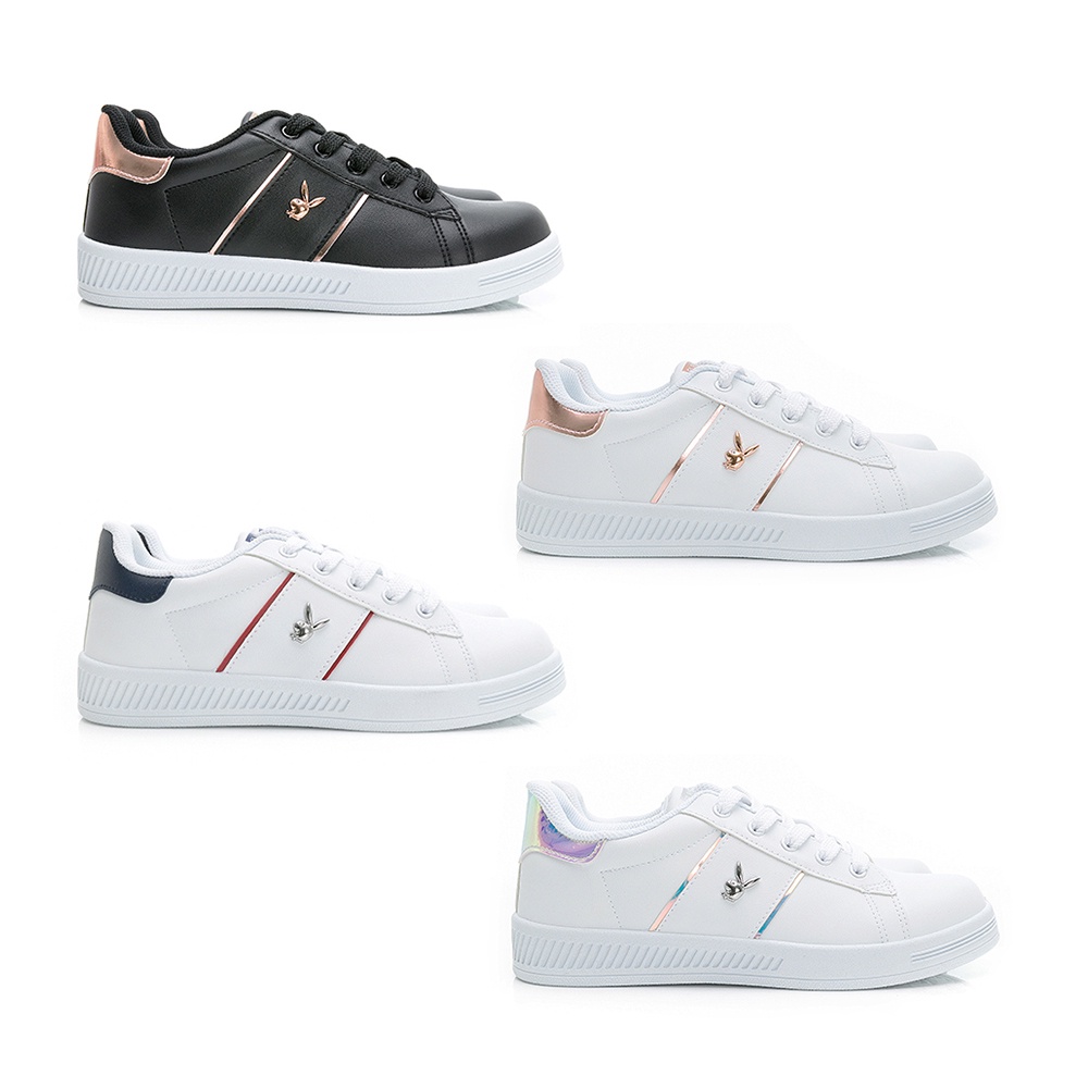 PLAYBOY 活力宣言 兔兔小白鞋-黑玫瑰金/白玫瑰金/白貝殼/白藍(Y8220)