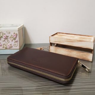 POLO款 純牛皮皮革 頭層牛皮真皮長皮夾 拉鍊長夾 多層大容量皮夾 長皮夾 鍊夾 錢包 手拿包 男用長夾 女用長夾