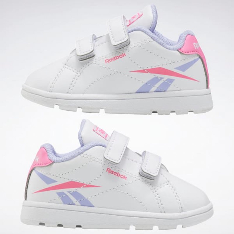 （全新賠售）Reebok ROYAL COMPLETE CLN 2.0 女童粉紫球鞋FW8904 (16 cm)