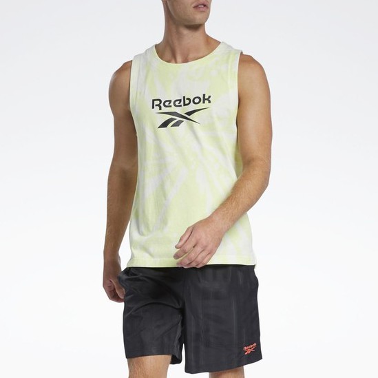 REEBOK CL TIE-DYE LOGO TANK TOP 休閒背心 渲染 寬版 運動背心 水洗 經典 GL2315