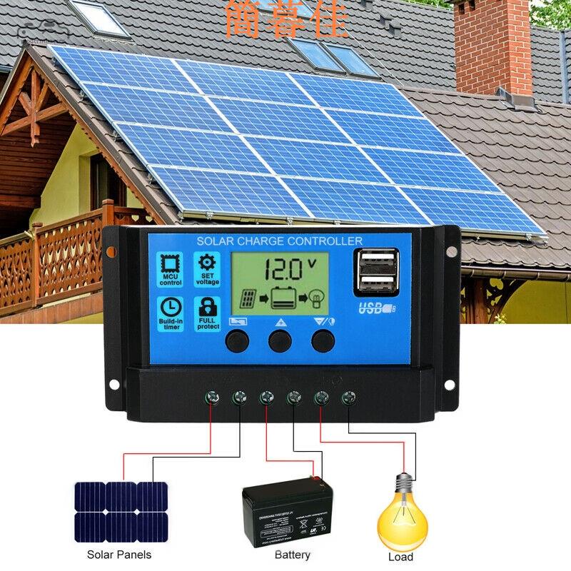 【簡暮佳】凱銳達 太陽能電池板充電控制器 12V/24V 30A 40A 50A 60A 10A 20A太陽能控制器