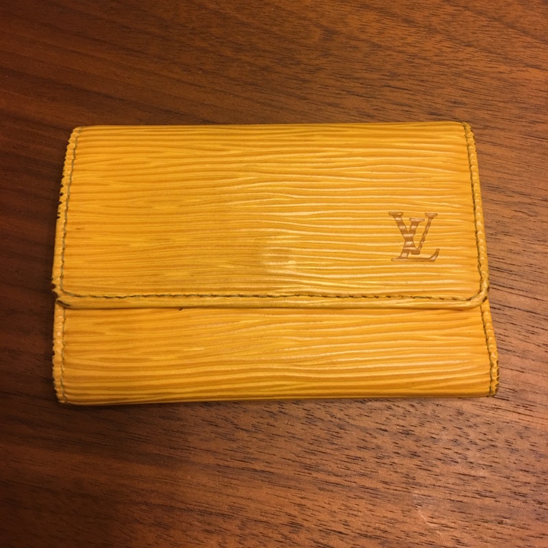 Louis Vuitton LV 黃色Epi水波紋鑰匙包
