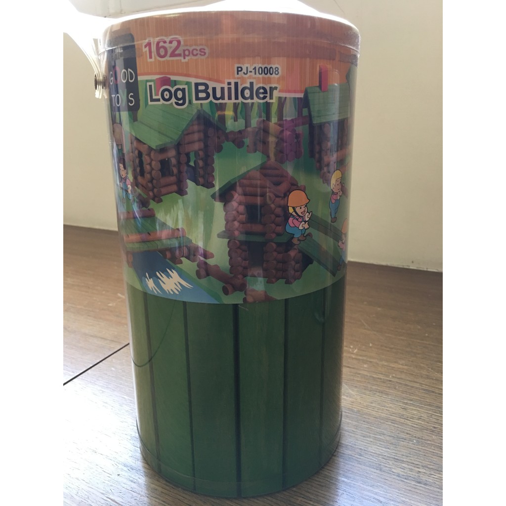 班恩傑尼  木屋建築積木 LOG Builder  162pcs+圖卡