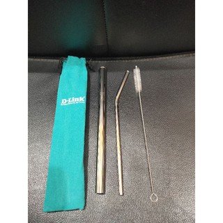betty小豬-全新D-Link環保不鏽鋼吸管組 附收納包（含粗吸管+細吸管+清洗刷3件組)珍珠奶茶專用