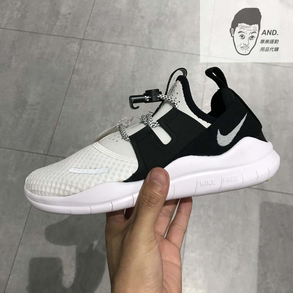 【AND.】NIKE FREE RN CMTR 2018 GS 白黑 運動 休閒 慢跑鞋 女款 AH3460-001