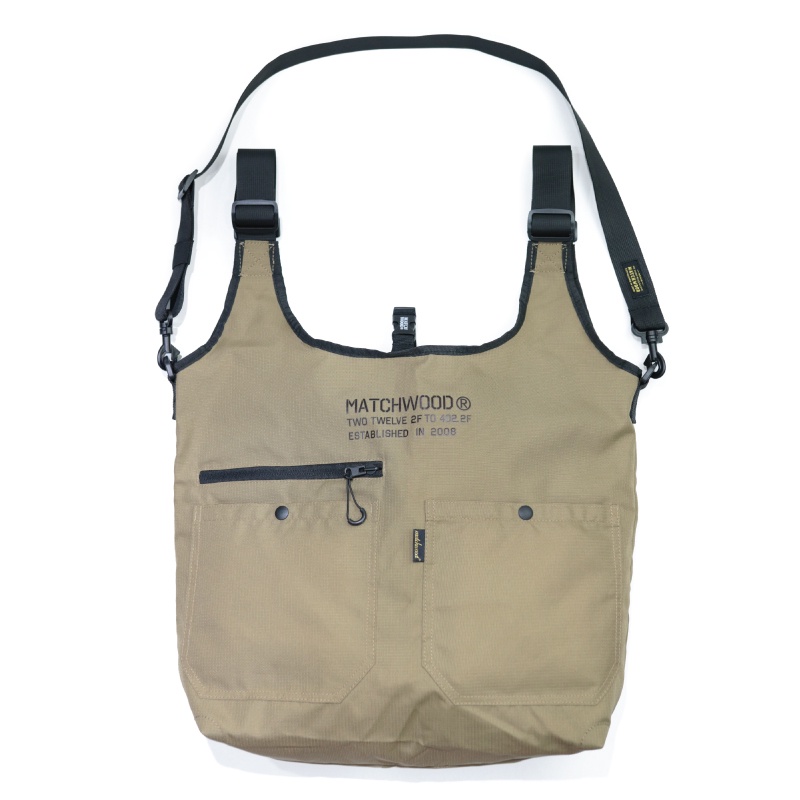 Matchwood Tank Reusable(Tote)Bag 環保手提斜背兩用購物托特袋 卡其款 軍事風格 官方賣場