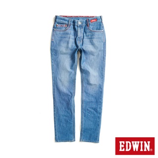 EDWIN 東京紅360°迦績彈力機能小直筒牛仔褲(拔洗藍)-男款