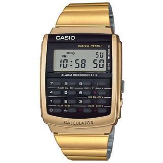 【金台鐘錶】CASIO卡西歐 歷久不衰熱銷 (計算機功能錶) 50組的電話記憶 (金色) CA-506G-9A