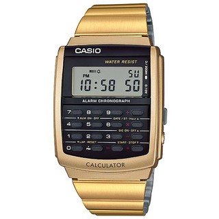 【金臺鐘錶】CASIO卡西歐 歷久不衰熱銷 (計算機功能錶) 50組的電話記憶 (金色) CA-506G-9A