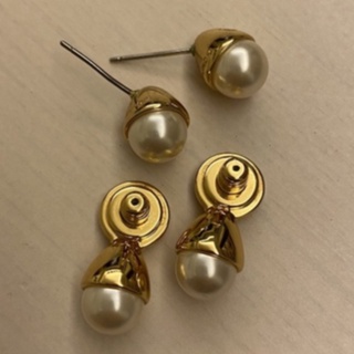 美國精品品牌 Tory Burch 雙珍珠耳環